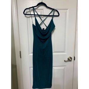 Green midi dress